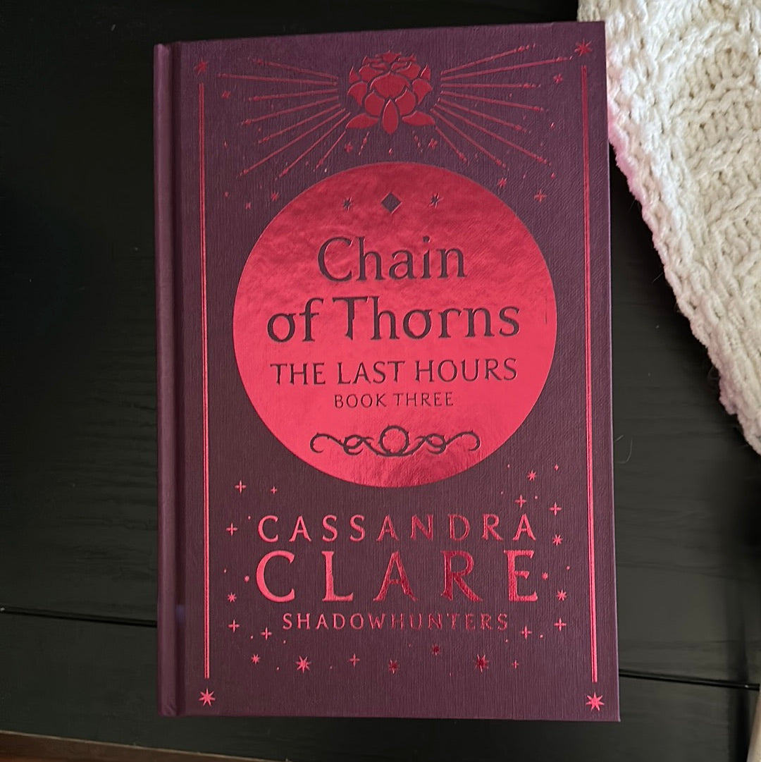 The Bookshop- Illumicrate Illustrated Cassandra Clare Chain of Thorns sprayed edges Special Edition