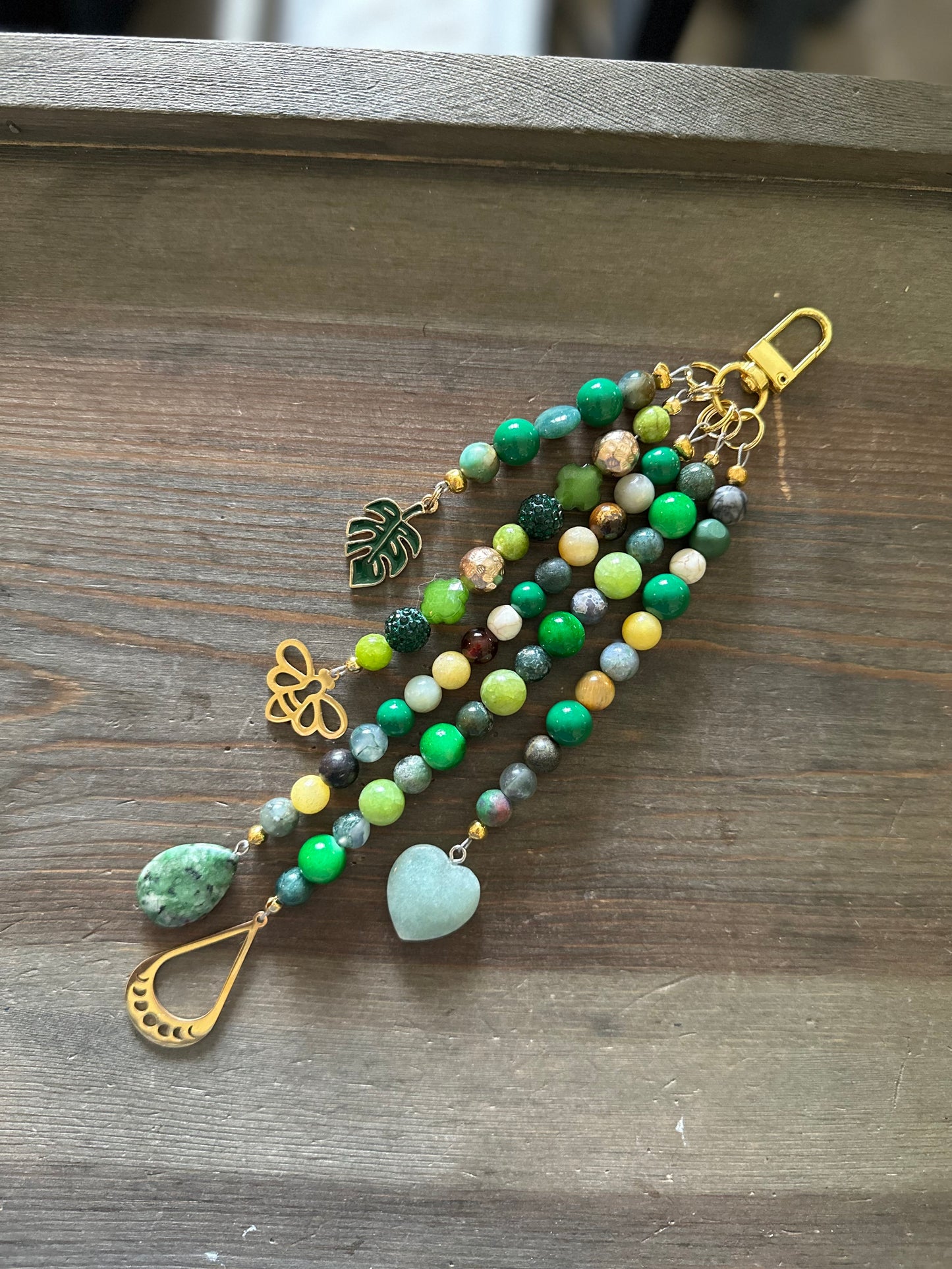 Bag Charm- Green Autumn