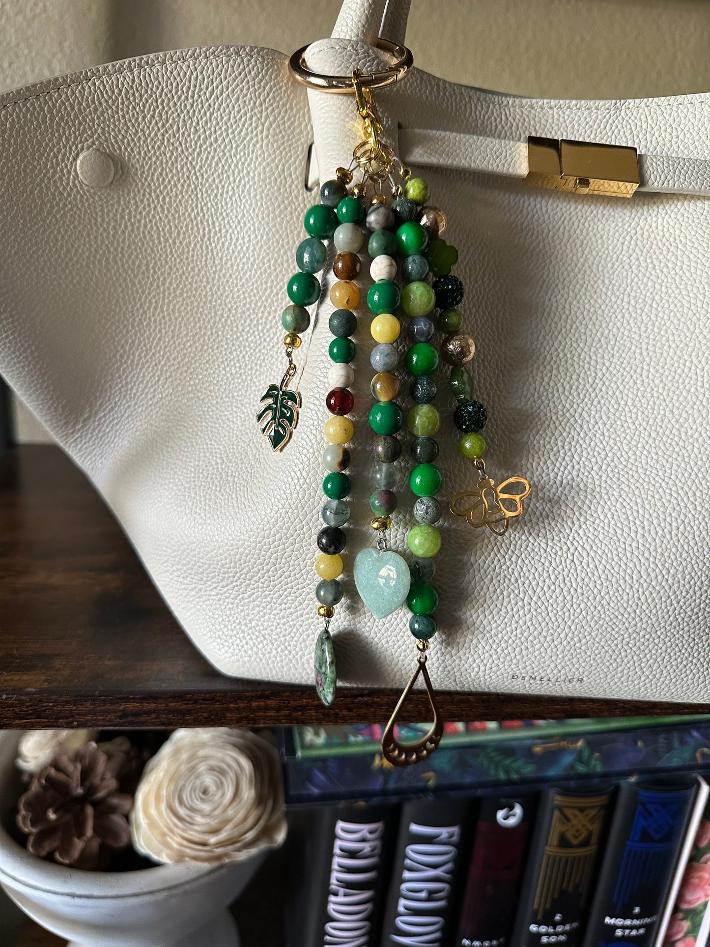 Bag Charm- Green Autumn