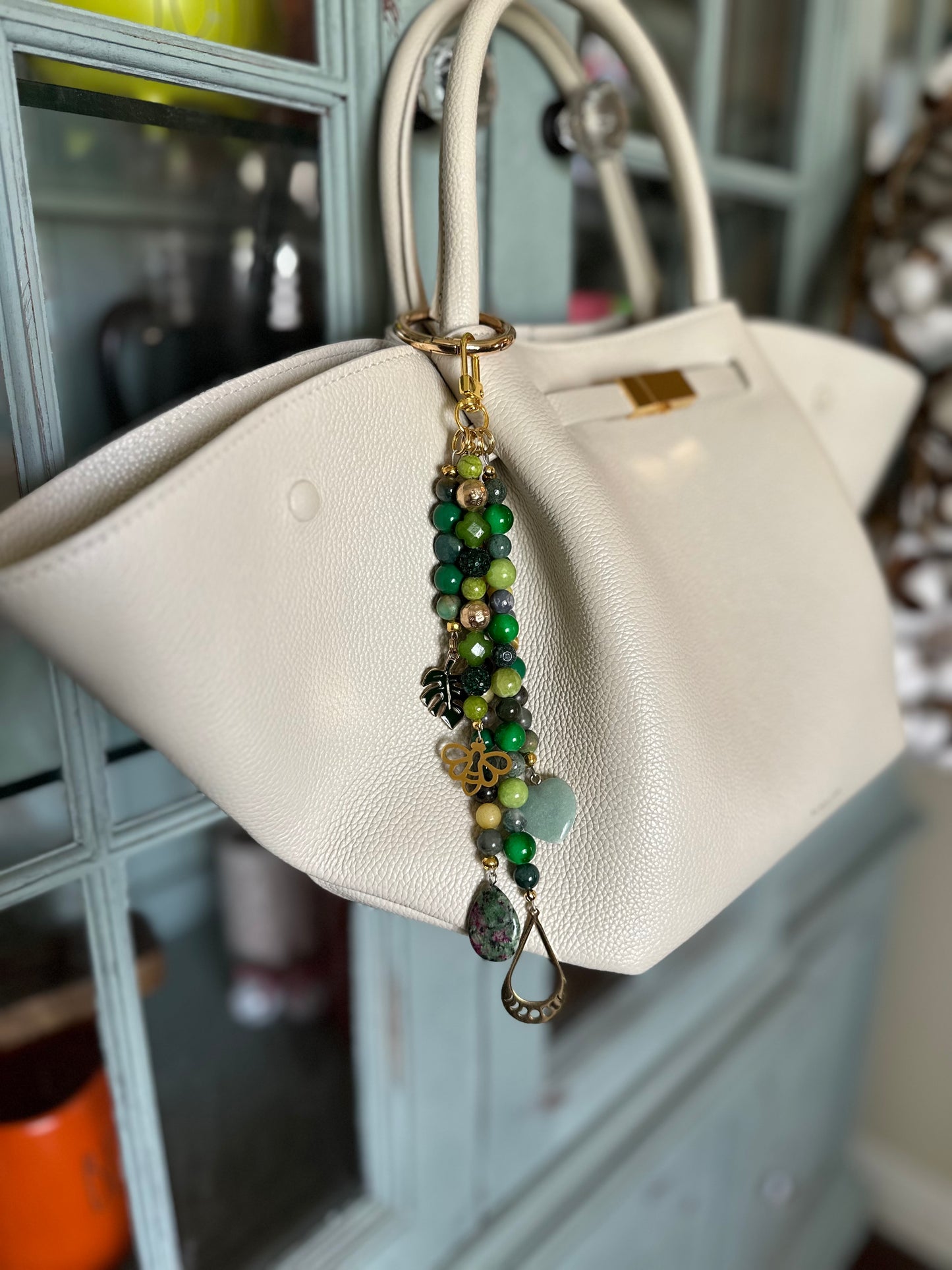 Bag Charm- Green Autumn