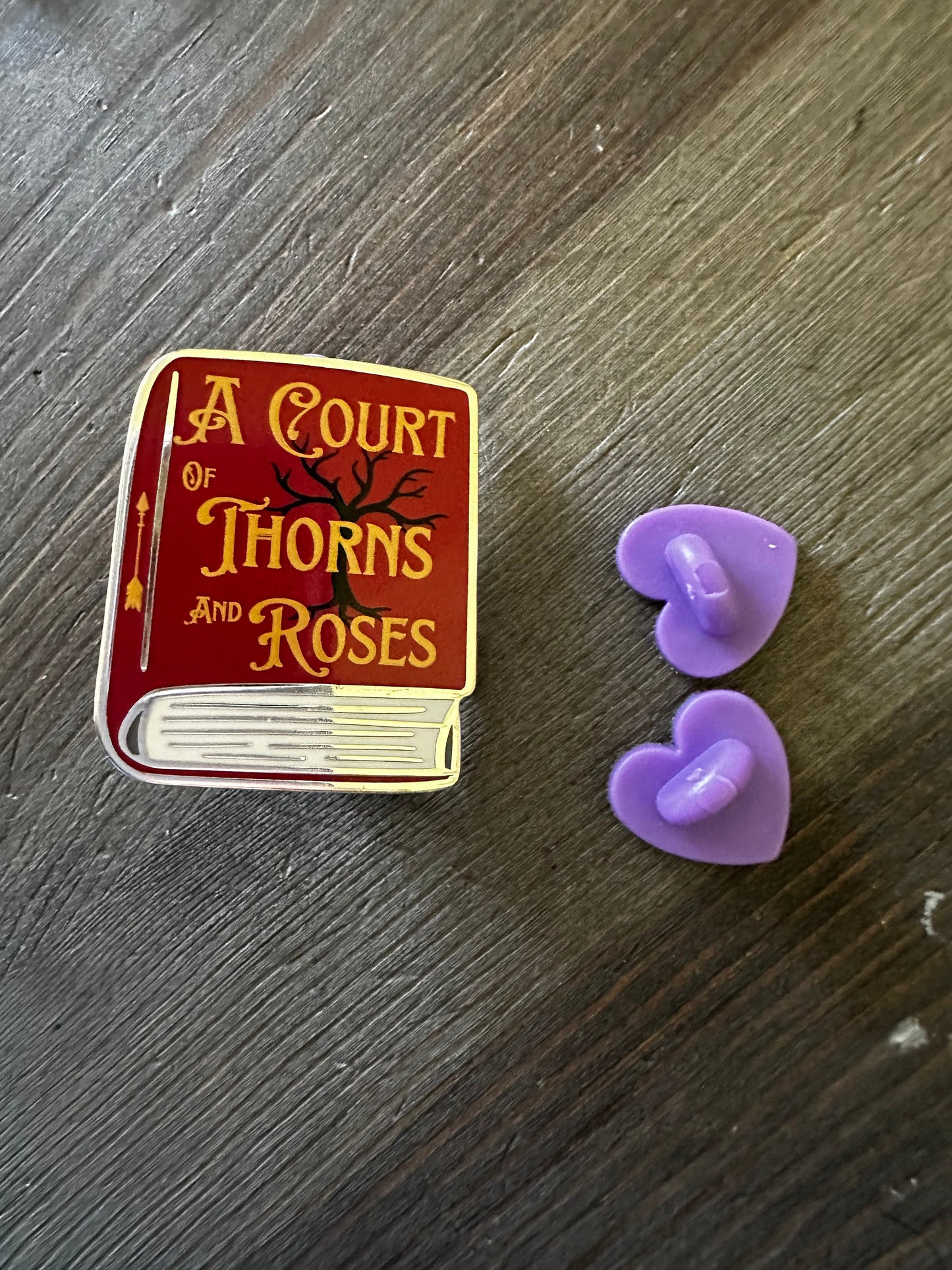 A Court of Thorns and Roses Book Enamel Pin -  (ACOTAR book 1) Officially Licensed SJM Merchandise