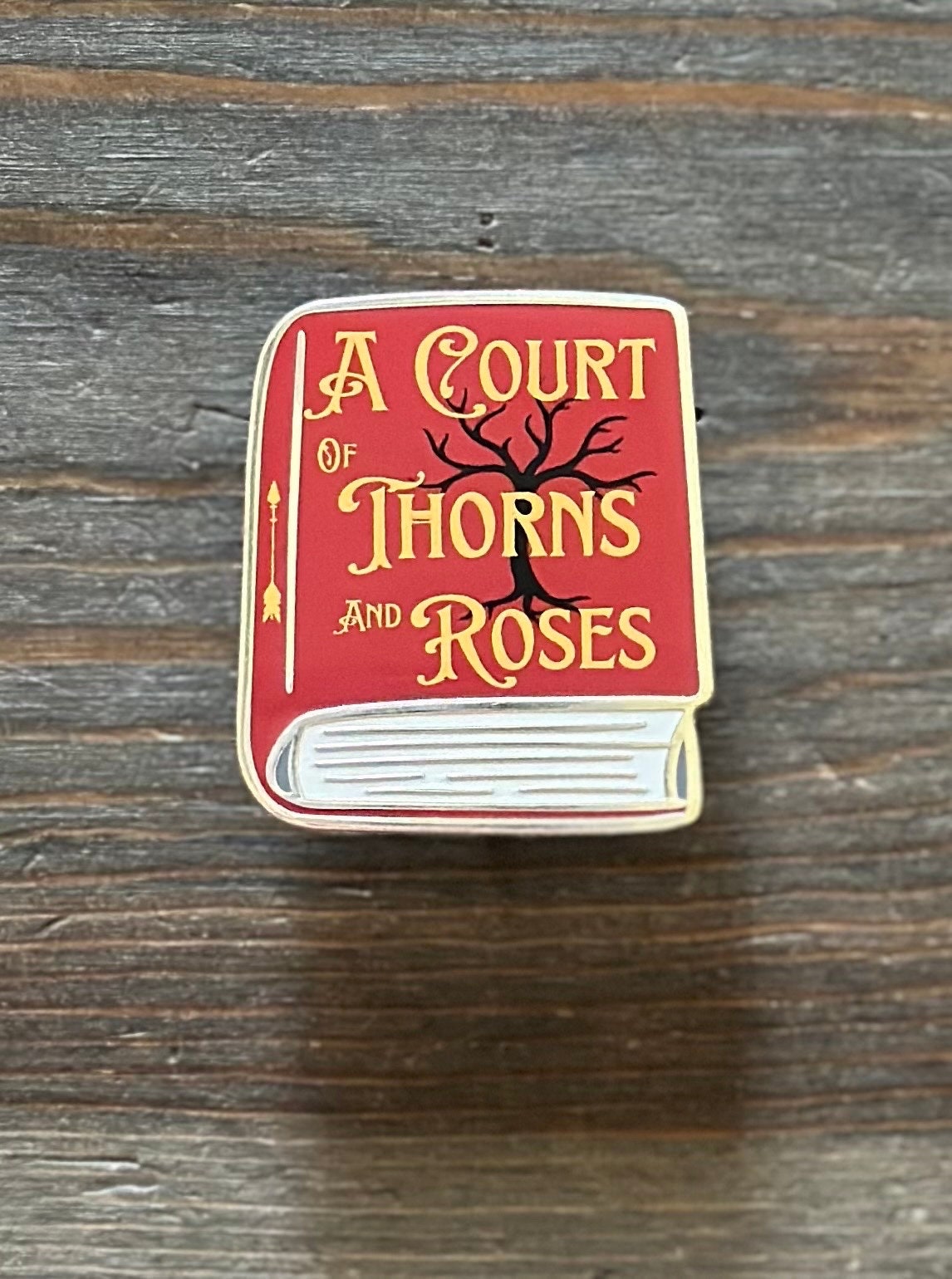 A Court of Thorns and Roses Book Enamel Pin -  (ACOTAR book 1) Officially Licensed SJM Merchandise