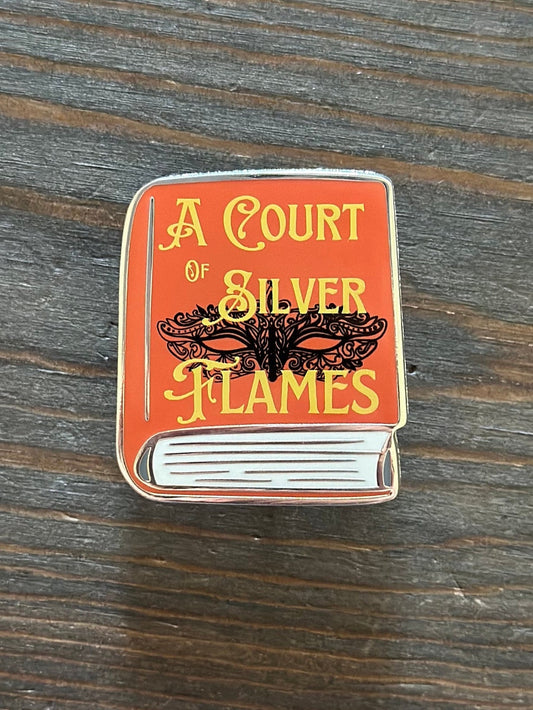 A Court of Silver Flames Book Enamel Pin -  (ACOTAR book 5) Officially Licensed