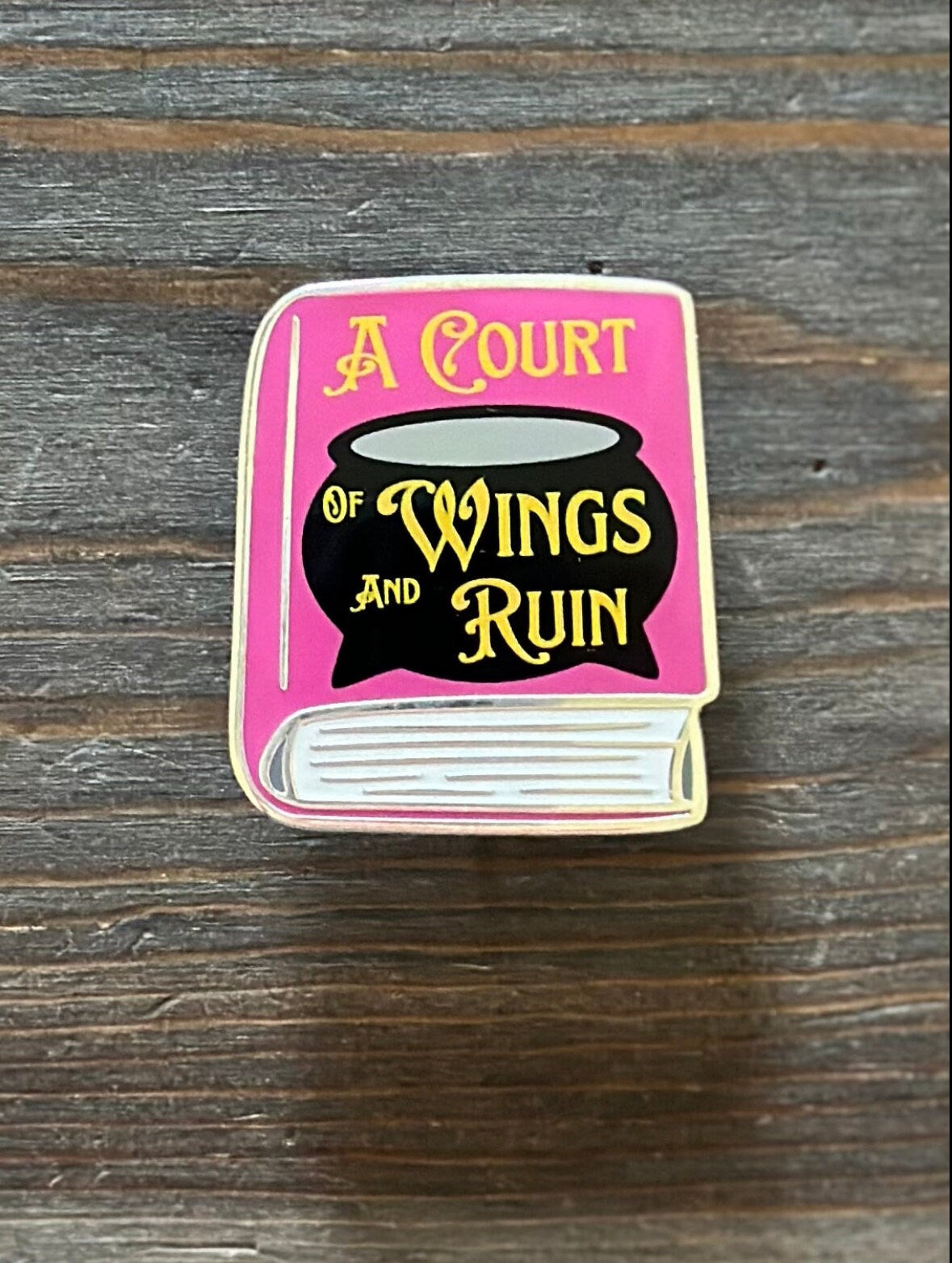 A Court of Wings and Ruin Book Enamel Pin -  (ACOTAR book 3) Officially Licensed