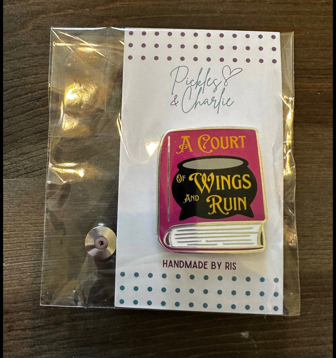 A Court of Wings and Ruin Book Enamel Pin -  (ACOTAR book 3) Officially Licensed