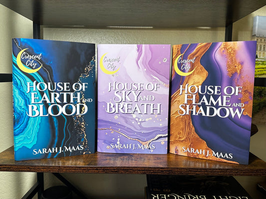 Crescent City Dust Jacket Set (Matches ACOTAR Marbled Set) Officially Licensed  (Spoiler Alert CC3)