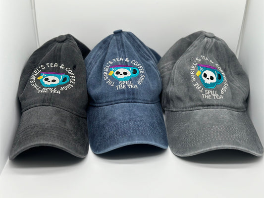 The Suriel’s Tea & Coffee Shop Embroidered Baseball Cap (preliminary design)